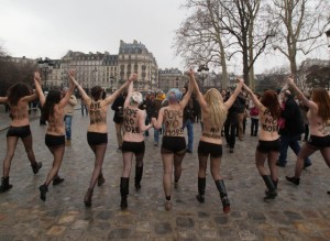 [NSFW] Nude Catholic Women Protesters Storm Notre Dame Cathedral After Pope's Resignation